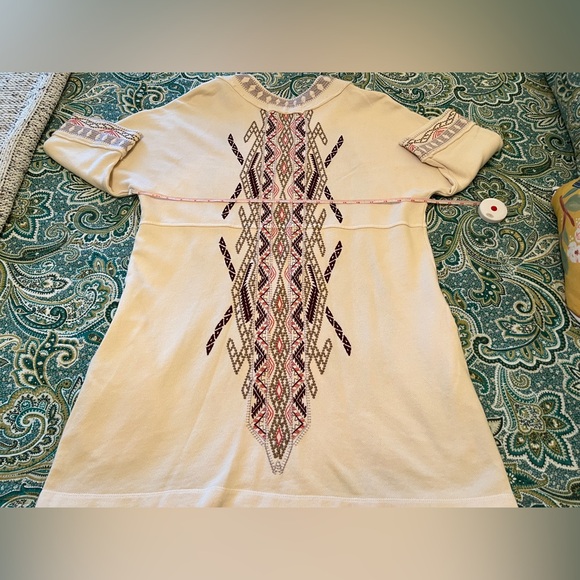 Johnny Was Women’s Knit Duster Jacket Cream Embroidered Boho Western Size S EUC - Picture 5 of 7